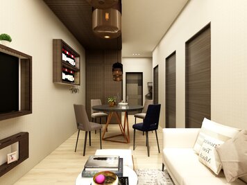 Online design Modern Combined Living/Dining by Venessa T. thumbnail