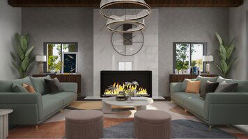 Online design Transitional Living Room by Rohayna A. thumbnail