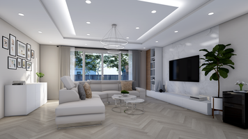 Online design Modern Combined Living/Dining by Picharat A. thumbnail