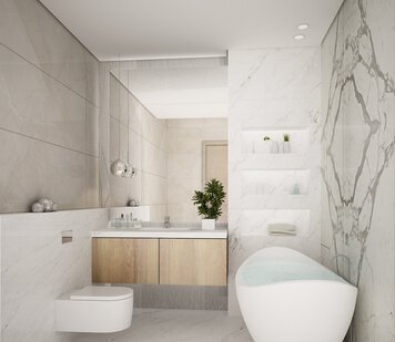 Online design Contemporary Bathroom by Maya M. thumbnail