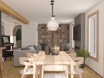 Online design Country/Cottage Combined Living/Dining by Anahit G. thumbnail