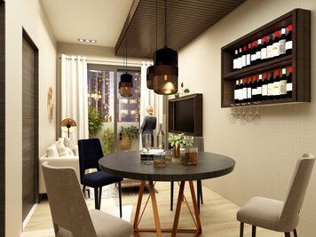 Online design Modern Combined Living/Dining by Venessa T. thumbnail
