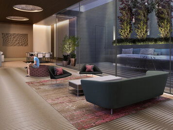 Online design Transitional Combined Living/Dining by Rawan A. thumbnail