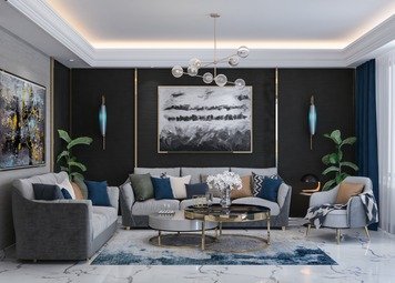 Online design Modern Living Room by Esraa O. thumbnail