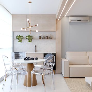 Online design Contemporary Combined Living/Dining by Mônica B. thumbnail
