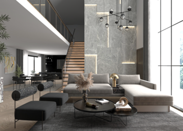 Online design Contemporary Living Room by Sahar M. thumbnail