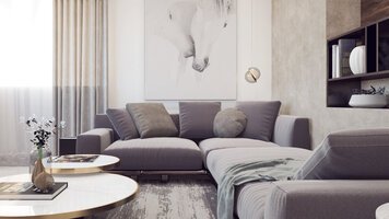 Online design Modern Living Room by Hiba N. thumbnail