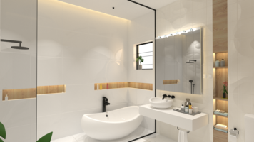 Online design Modern Bathroom by Lubna B. thumbnail
