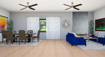 Online design Transitional Combined Living/Dining by Stephanie M. thumbnail