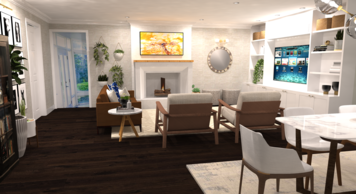 Online design Modern Combined Living/Dining by Jatnna M. thumbnail