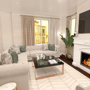 Online design Glamorous Living Room by Chante F. thumbnail