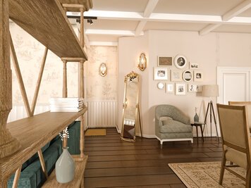 Online design Country/Cottage Living Room by Sahar M. thumbnail