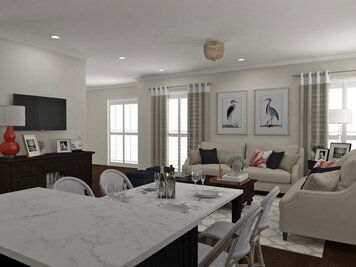 Online design Transitional Combined Living/Dining by Dragana V. thumbnail