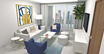 Online design Modern Combined Living/Dining by Laura A. thumbnail