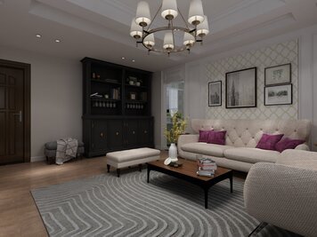 Online design Transitional Living Room by Nourhan M. thumbnail