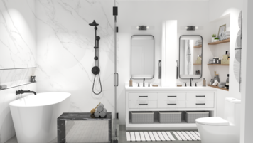 Online design Modern Bathroom by Amber K. thumbnail