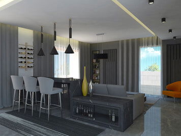 Online design Modern Living Room by Farah H. thumbnail