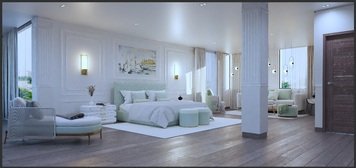Online design Glamorous Bedroom by Mariel H. thumbnail