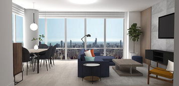 Online design Contemporary Combined Living/Dining by Laura A. thumbnail