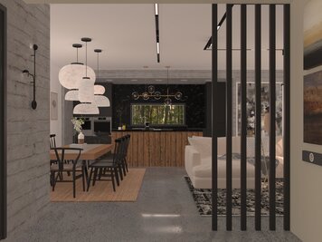 Online design Contemporary Combined Living/Dining by Anahit G. thumbnail