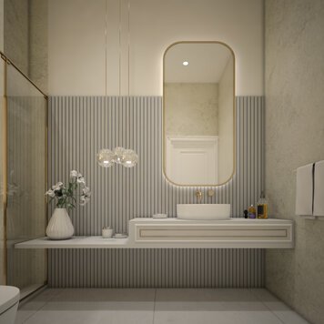 Online design Modern Bathroom by Hiba N. thumbnail
