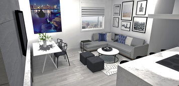 Online design Modern Combined Living/Dining by Laura A. thumbnail
