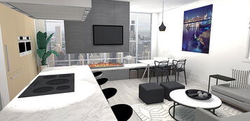 Online design Modern Combined Living/Dining by Laura A. thumbnail
