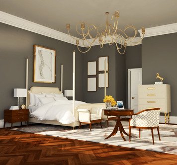 Online design Glamorous Bedroom by Rivka J. thumbnail