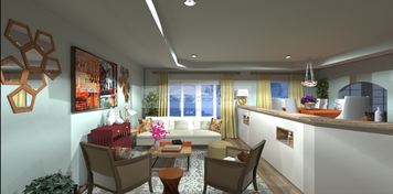 Online design Transitional Combined Living/Dining by Silvia K. thumbnail