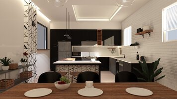 Online design Modern Kitchen by Lubna B. thumbnail