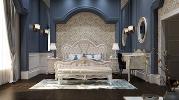Online design Traditional Bedroom by Hiba N. thumbnail