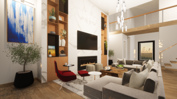 Online design Modern Combined Living/Dining by Jatnna M. thumbnail