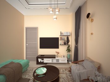 Online design Modern Living Room by Sahar M. thumbnail