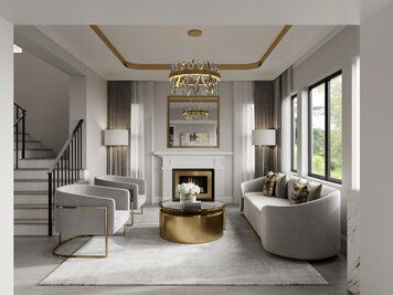 Online design Transitional Combined Living/Dining by Selma A. thumbnail