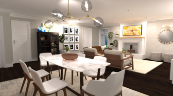 Online design Modern Combined Living/Dining by Jatnna M. thumbnail
