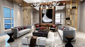 Online design Modern Living Room by Jasmine S. thumbnail