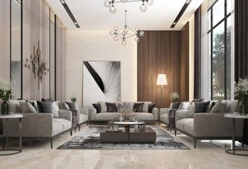 Online design Contemporary Living Room by Reham A. thumbnail