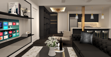 Online design Glamorous Combined Living/Dining by Charmaine M. thumbnail