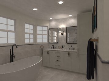 Online design Transitional Bathroom by Jatnna M. thumbnail