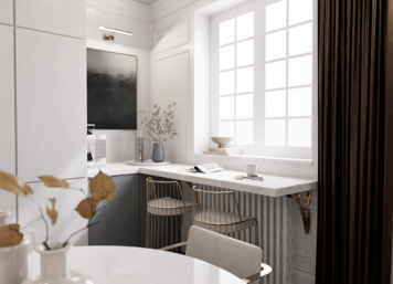 Online design Transitional Combined Living/Dining by Lauren O. thumbnail