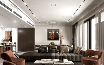 Online design Contemporary Living Room by Mena H. thumbnail