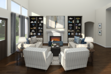 Online design Transitional Living Room by Picharat A.  thumbnail