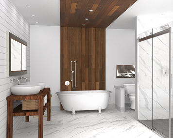 Online design Modern Bathroom by Hannah C. thumbnail