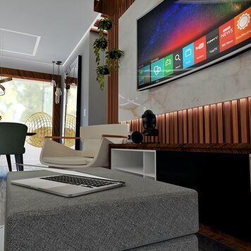 Online design Modern Living Room by Yasmin C. thumbnail