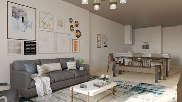 Online design Modern Living Room by Ghania E. thumbnail