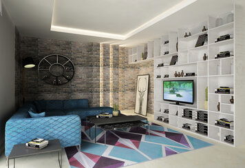 Online design Modern Living Room by Lea S. thumbnail