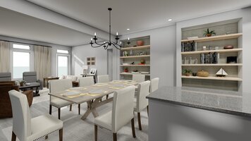 Online design Transitional Combined Living/Dining by Eda B. thumbnail