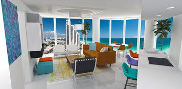 Online design Modern Combined Living/Dining by Laura A. thumbnail