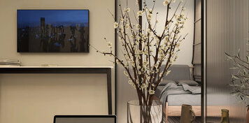 Online design Contemporary Combined Living/Dining by Roula S. thumbnail