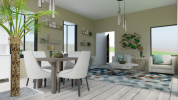 Online design Contemporary Combined Living/Dining by Samantha W. thumbnail